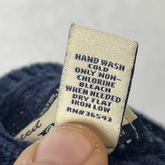 Knitted by Bass Navy Blue Speckle Sweater Dress Cottage Boho Outdoor sz XL - Picture 5 of 7